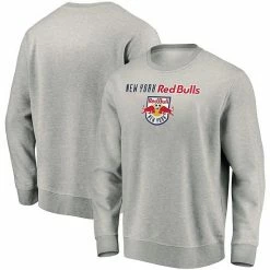 Men's Fanatics Branded Heathered Gray New York Red Bulls Prep Squad Arch Pullover Sweatshirt -Metaverse shop unnamed file 18802