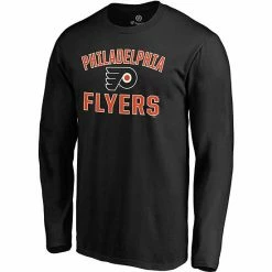 Men's Fanatics Branded Black Philadelphia Flyers Team Victory Arch Long Sleeve T-Shirt -Metaverse shop unnamed file 18807