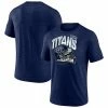 Men's Fanatics Branded Heathered Navy Tennessee Titans End Around Tri-Blend T-Shirt