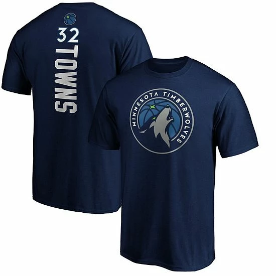 Men's Fanatics Branded Karl-Anthony Towns Navy Minnesota Timberwolves Team Playmaker Name & Number T-Shirt 4 Men's Fanatics Branded Karl-Anthony Towns Navy Minnesota Timberwolves Team Playmaker Name & Number T-Shirt - Image 2