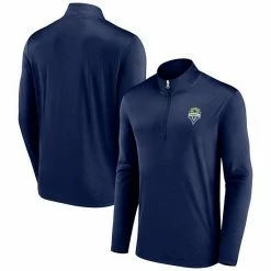 Men's Fanatics Branded Navy Seattle Sounders FC Underdog Mindset Quarter-Zip Jacket