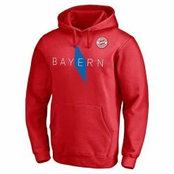 Men's Fanatics Branded Robert Lewandowski Red Bayern Munich Name & Number Fitted Pullover Hoodie -Metaverse shop unnamed file 18938