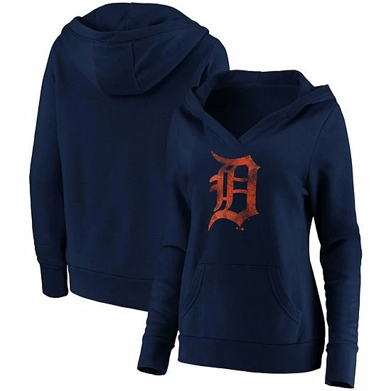 Women's Fanatics Branded Navy Detroit Tigers Core Team Crossover V-Neck Pullover Hoodie Women's Fanatics Branded Navy Detroit Tigers Core Team Crossover V-Neck Pullover Hoodie -Metaverse shop unnamed file 18958