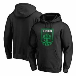 Men's Fanatics Branded Black Austin FC Primary Team Logo Pullover Hoodie