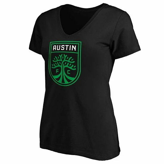 Women's Fanatics Branded Black Austin FC Primary Team Logo V-Neck T-Shirt Women's Fanatics Branded Black Austin FC Primary Team Logo V-Neck T-Shirt -Metaverse shop unnamed file 19001