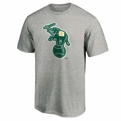 Men's Fanatics Branded Heathered Gray Oakland Athletics Cooperstown Collection Forbes Team T-Shirt -Metaverse shop unnamed file 19004