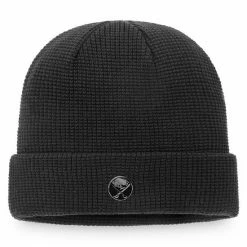 Men's Fanatics Branded Black Buffalo Sabres Authentic Pro Black Ice Cuffed Knit Hat