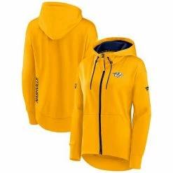 Women's Fanatics Branded Gold Nashville Predators Authentic Pro Rink Full-Zip Hoodie -Metaverse shop unnamed file 19095