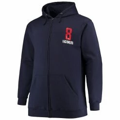 Men's Fanatics Branded Rui Hachimura Navy Washington Wizards Big & Tall Player Name & Number Full-Zip Hoodie Jacket -Metaverse shop unnamed file 19116
