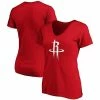 Women's Fanatics Branded Red Houston Rockets Primary Logo Team V-Neck T-Shirt -Metaverse shop unnamed file 19118