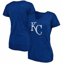 Women's Fanatics Branded Heathered Royal Kansas City Royals Core Weathered Tri-Blend V-Neck T-Shirt 3 Women's Fanatics Branded Heathered Royal Kansas City Royals Core Weathered Tri-Blend V-Neck T-Shirt -Metaverse shop unnamed file 19138