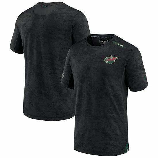 Men's Fanatics Branded Black Minnesota Wild Authentic Pro Rink Premium Camo T-Shirt 4 Men's Fanatics Branded Black Minnesota Wild Authentic Pro Rink Premium Camo T-Shirt - Image 2