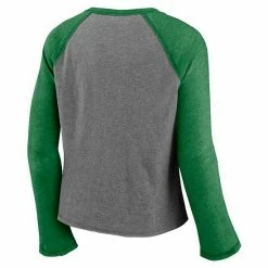 Fanatics Women's Majestic Heathered Gray/Heathered Green Oregon Ducks Competitive Edge Cropped Raglan Long Sleeve T-Shirt 5 Fanatics Women's Majestic Heathered Gray/Heathered Green Oregon Ducks Competitive Edge Cropped Raglan Long Sleeve T-Shirt -Metaverse shop unnamed file 19194