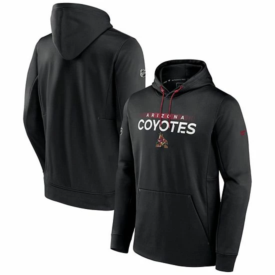 Men's Fanatics Branded Black Arizona Coyotes Authentic Pro Rink Pullover Hoodie 4 Men's Fanatics Branded Black Arizona Coyotes Authentic Pro Rink Pullover Hoodie - Image 2