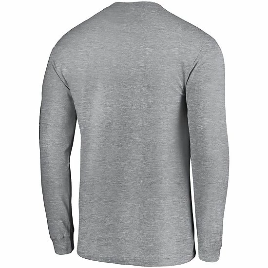 Men's Fanatics Branded Heathered Gray Texas Longhorns Distressed Arch Over Logo 2-Hit Long Sleeve T-Shirt 6 Men's Fanatics Branded Heathered Gray Texas Longhorns Distressed Arch Over Logo 2-Hit Long Sleeve T-Shirt - Image 4
