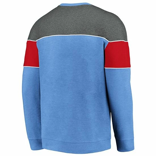 Men's Fanatics Branded Heathered Light Blue St. Louis Cardinals True Classics Signature Blocked Fleece Pullover Sweatshirt 6 Men's Fanatics Branded Heathered Light Blue St. Louis Cardinals True Classics Signature Blocked Fleece Pullover Sweatshirt - Image 4