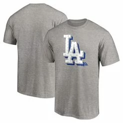 Men's Fanatics Branded Heathered Gray Los Angeles Dodgers Red White And Team Logo T-Shirt 3 Men's Fanatics Branded Heathered Gray Los Angeles Dodgers Red White And Team Logo T-Shirt -Metaverse shop unnamed file 19295