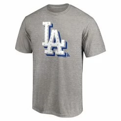 Men's Fanatics Branded Heathered Gray Los Angeles Dodgers Red White And Team Logo T-Shirt 4 Men's Fanatics Branded Heathered Gray Los Angeles Dodgers Red White And Team Logo T-Shirt -Metaverse shop unnamed file 19296