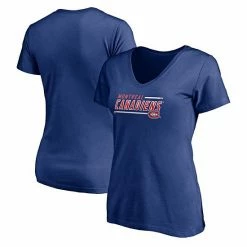 Women's Fanatics Branded Blue Montreal Canadiens Mascot In Bounds V-Neck T-Shirt -Metaverse shop unnamed file 19326