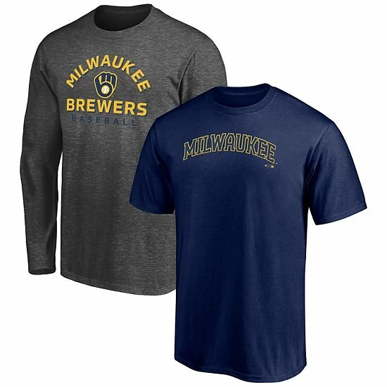 Men's Fanatics Branded Navy/Heathered Charcoal Milwaukee Brewers T-Shirt Combo Pack Men's Fanatics Branded Navy/Heathered Charcoal Milwaukee Brewers T-Shirt Combo Pack -Metaverse shop unnamed file 19337