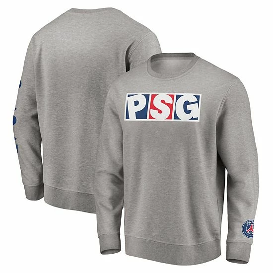 Men's Fanatics Branded Heathered Gray Paris Saint-Germain Fleece Pullover Sweatshirt Men's Fanatics Branded Heathered Gray Paris Saint-Germain Fleece Pullover Sweatshirt -Metaverse shop unnamed file 19340