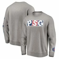 Men's Fanatics Branded Heathered Gray Paris Saint-Germain Fleece Pullover Sweatshirt 3 Men's Fanatics Branded Heathered Gray Paris Saint-Germain Fleece Pullover Sweatshirt -Metaverse shop unnamed file 19341
