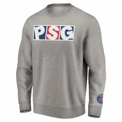 Men's Fanatics Branded Heathered Gray Paris Saint-Germain Fleece Pullover Sweatshirt 4 Men's Fanatics Branded Heathered Gray Paris Saint-Germain Fleece Pullover Sweatshirt -Metaverse shop unnamed file 19342