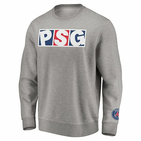 Men's Fanatics Branded Heathered Gray Paris Saint-Germain Fleece Pullover Sweatshirt Men's Fanatics Branded Heathered Gray Paris Saint-Germain Fleece Pullover Sweatshirt -Metaverse shop unnamed file 19342