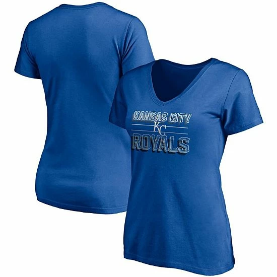 Women's Fanatics Branded Royal Kansas City Royals Compulsion To Win V-Neck T-Shirt 3 Women's Fanatics Branded Royal Kansas City Royals Compulsion To Win V-Neck T-Shirt
