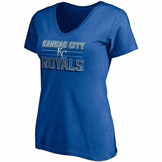 Women's Fanatics Branded Royal Kansas City Royals Compulsion To Win V-Neck T-Shirt 4 Women's Fanatics Branded Royal Kansas City Royals Compulsion To Win V-Neck T-Shirt - Image 2