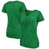 Women's Fanatics Branded Heathered Kelly Green Oakland Athletics St. Patrick's Day Paddy's Pride Tri-Blend V-Neck T-Shirt -Metaverse shop unnamed file 19410