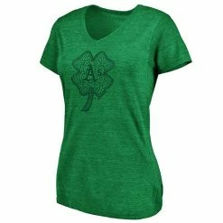 Women's Fanatics Branded Heathered Kelly Green Oakland Athletics St. Patrick's Day Paddy's Pride Tri-Blend V-Neck T-Shirt 4 Women's Fanatics Branded Heathered Kelly Green Oakland Athletics St. Patrick's Day Paddy's Pride Tri-Blend V-Neck T-Shirt -Metaverse shop unnamed file 19412