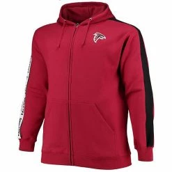 Men's Fanatics Branded Red Atlanta Falcons Big & Tall Full-Zip Hoodie -Metaverse shop unnamed file 19486