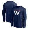 Men's Fanatics Branded Navy Washington Capitals Alternate Team Logo Long Sleeve T-Shirt -Metaverse shop unnamed file 19514
