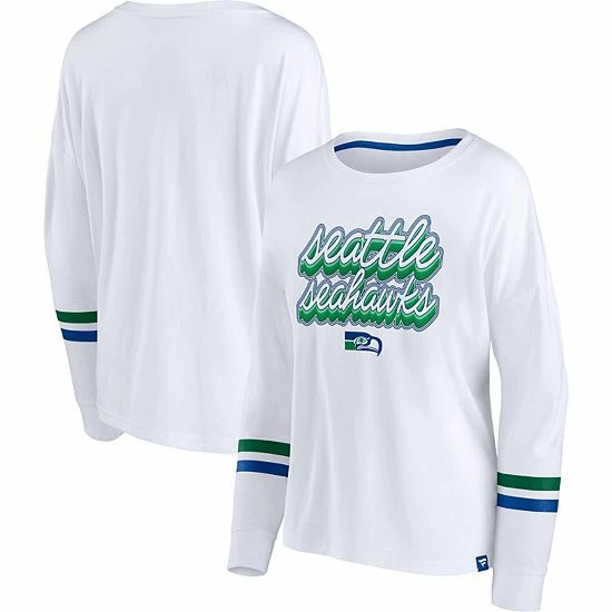 Women's Fanatics Branded White Seattle Seahawks Retro Power Long Sleeve T-Shirt Women's Fanatics Branded White Seattle Seahawks Retro Power Long Sleeve T-Shirt -Metaverse shop unnamed file 19558