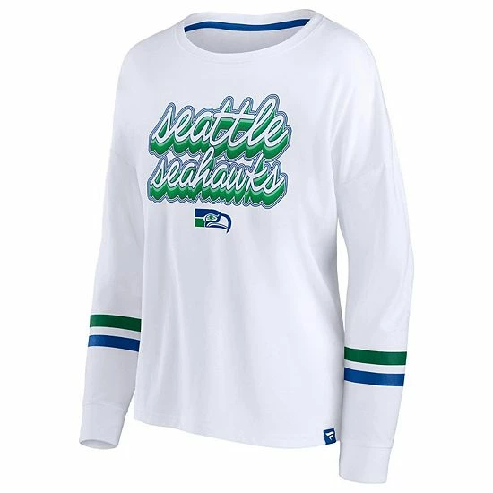 Women's Fanatics Branded White Seattle Seahawks Retro Power Long Sleeve T-Shirt Women's Fanatics Branded White Seattle Seahawks Retro Power Long Sleeve T-Shirt -Metaverse shop unnamed file 19559