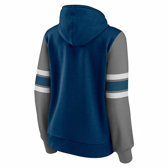 Women's Fanatics Branded Deep Sea Blue/Heathered Gray Seattle Kraken Script Fleece Full-Zip Hoodie 6 Women's Fanatics Branded Deep Sea Blue/Heathered Gray Seattle Kraken Script Fleece Full-Zip Hoodie - Image 4