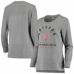 Women's Fanatics Branded Heathered Gray Chicago Bulls Versalux Triumph Crew Neck Sweatshirt 3 Women's Fanatics Branded Heathered Gray Chicago Bulls Versalux Triumph Crew Neck Sweatshirt -Metaverse shop unnamed file 19642