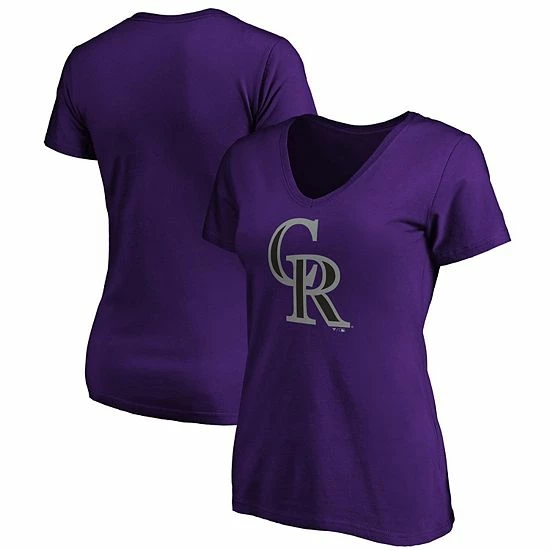 Women's Fanatics Branded Purple Colorado Rockies Core Official Logo V-Neck T-Shirt Women's Fanatics Branded Purple Colorado Rockies Core Official Logo V-Neck T-Shirt -Metaverse shop unnamed file 19676