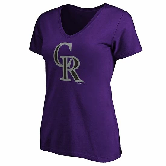 Women's Fanatics Branded Purple Colorado Rockies Core Official Logo V-Neck T-Shirt Women's Fanatics Branded Purple Colorado Rockies Core Official Logo V-Neck T-Shirt -Metaverse shop unnamed file 19678