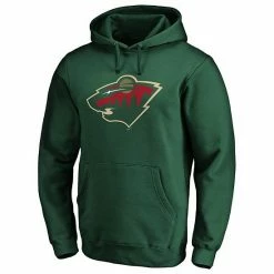 Men's Fanatics Branded Green Minnesota Wild Primary Team Logo Fleece Pullover Hoodie -Metaverse shop unnamed file 19682