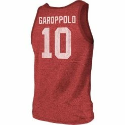 Men's Fanatics Branded Jimmy Garoppolo Scarlet San Francisco 49ers Name & Number Tri-Blend Tank Top -Metaverse shop unnamed file 19689