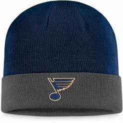 Men's Fanatics Branded Charcoal/Navy St. Louis Blues Team Cuffed Knit Hat