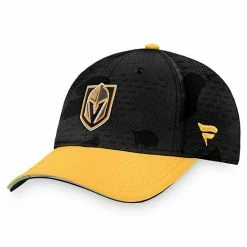 Men's Fanatics Branded Black/Gold Vegas Golden Knights Authentic Pro Locker Room Flex Hat
