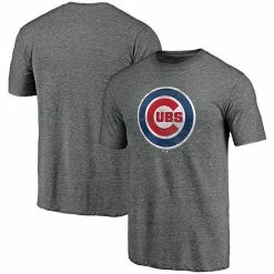Men's Fanatics Branded Heathered Gray Chicago Cubs Weathered Official Logo Tri-Blend T-Shirt 3 Men's Fanatics Branded Heathered Gray Chicago Cubs Weathered Official Logo Tri-Blend T-Shirt -Metaverse shop unnamed file 19803