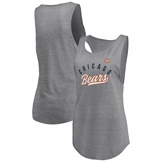 Women's Fanatics Branded Heathered Gray Chicago Bears Quality Time Scoop Neck Tri-Blend Tank Top Women's Fanatics Branded Heathered Gray Chicago Bears Quality Time Scoop Neck Tri-Blend Tank Top -Metaverse shop unnamed file 19807