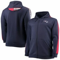 Men's Fanatics Branded Navy New England Patriots Big & Tall Full-Zip Hoodie -Metaverse shop unnamed file 19858