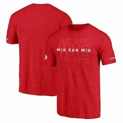 Men's Fanatics Branded Heathered Red Bayern Munich Statement Tri-Blend T-Shirt -Metaverse shop unnamed file 19863