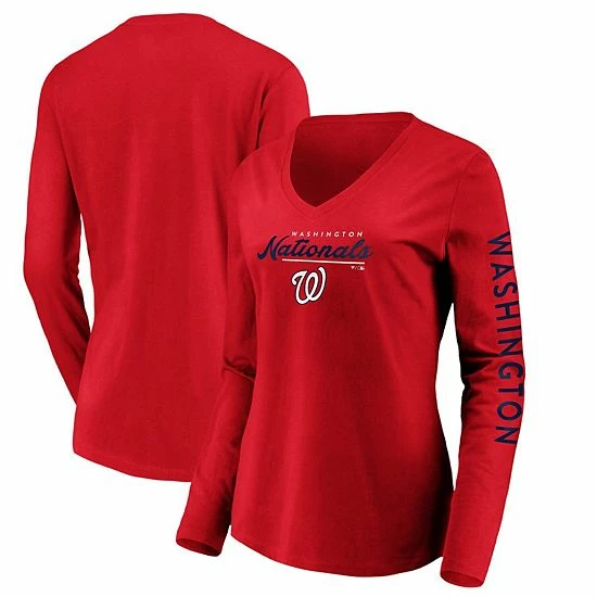 Women's Fanatics Branded Red Washington Nationals Core High Class Long Sleeve V-Neck T-Shirt Women's Fanatics Branded Red Washington Nationals Core High Class Long Sleeve V-Neck T-Shirt -Metaverse shop unnamed file 19892