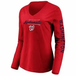Women's Fanatics Branded Red Washington Nationals Core High Class Long Sleeve V-Neck T-Shirt 4 Women's Fanatics Branded Red Washington Nationals Core High Class Long Sleeve V-Neck T-Shirt -Metaverse shop unnamed file 19894